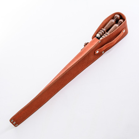 A set of skewers 670*12*3 mm in an orange leather case в Анадыре