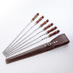 A set of skewers 670*12*3 mm in brown leather case в Анадыре