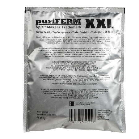Turbo yeast alcohol "PuriFerm XXL" (350 gr) в Анадыре