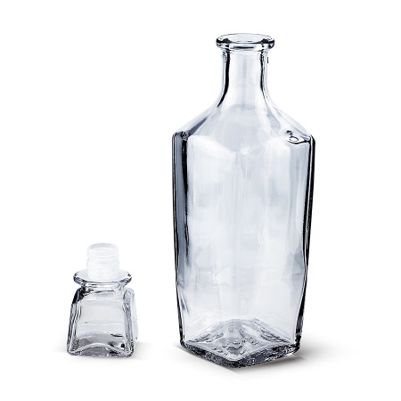 Бутылка (штоф) "Элегант" стеклянная 0,5 литра с пробкой  в Анадыре