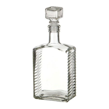 Бутылка (штоф) "Кристалл" стеклянная 0,5 литра с пробкой  в Анадыре